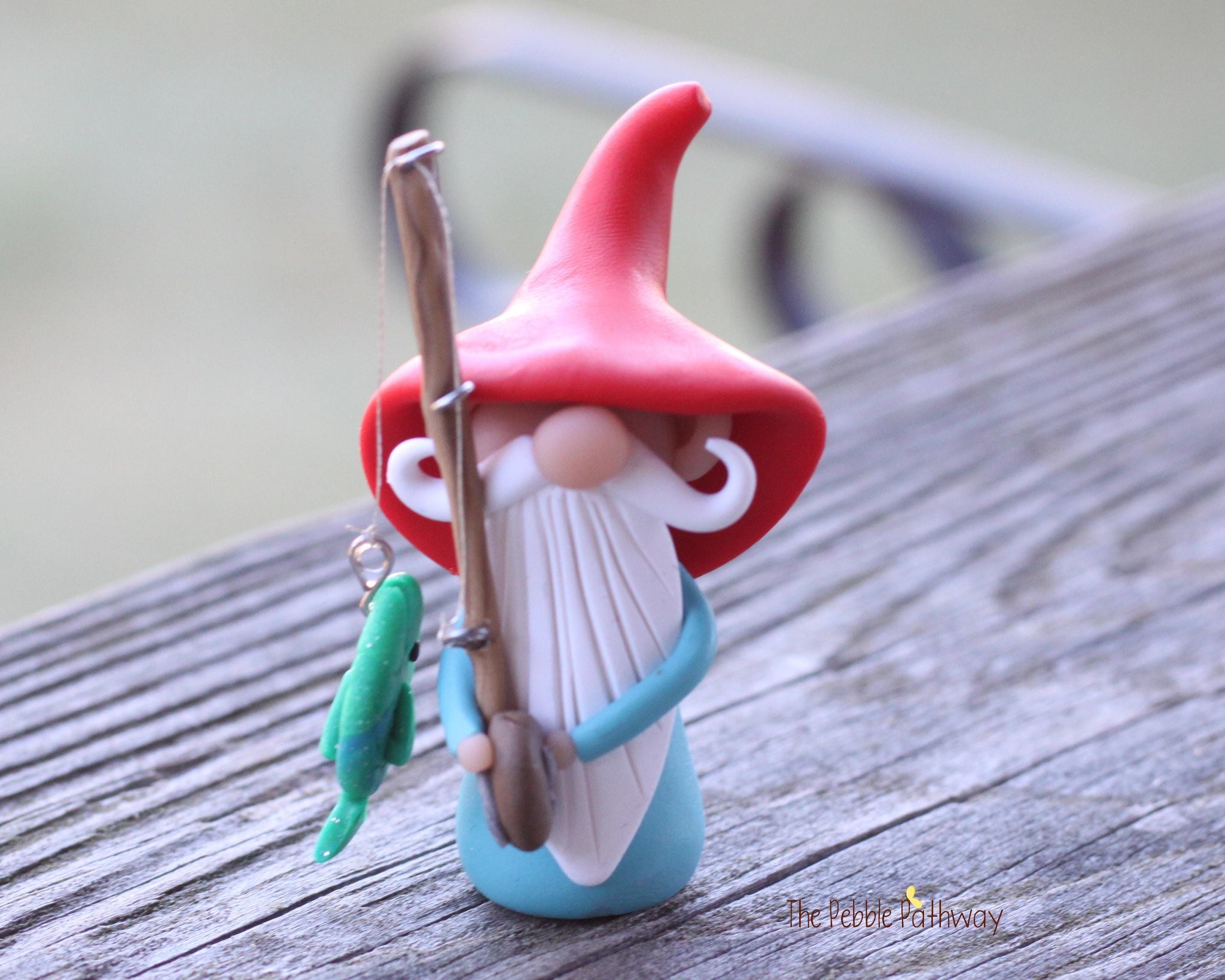 Fisherman Gnome Fishing Gnome - Career Gnomes and Fairies - Paine