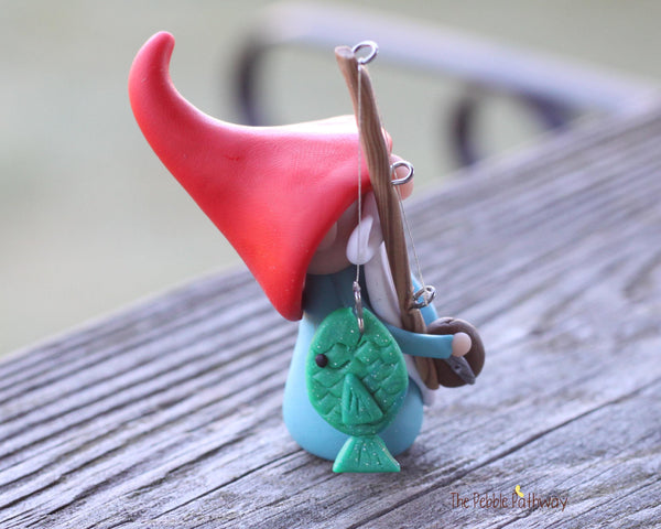 Fisherman Gnome Fishing Gnome - Career Gnomes and Fairies - Paine