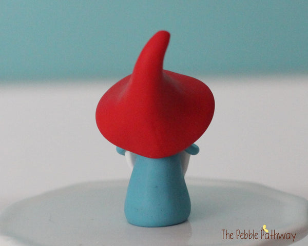 Gnome with mushroom - miniature garden gnome figure - Carlyle