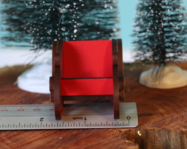Miniature sleigh and reindeer for christmas village miniatures display - ThePebblePathway