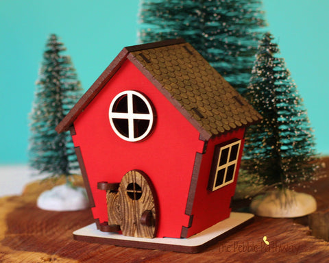 Tiny home for itty bitty gnome - holiday miniature house village cottage - ThePebblePathway
